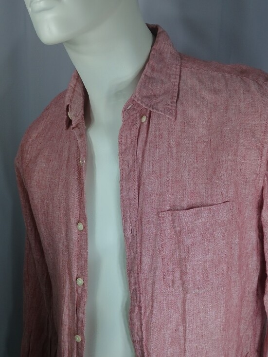 J. Crew Other - J. Crew red Linen Button-Up Shirt